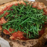Marinara with added rocket, mushrooms and olives at Razzo Pizza Napoletana in Edinburgh