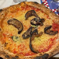 Eggplant on pizza is so tasty! (Ask for vegan cheese)   at Razzo Pizza Napoletana in Edinburgh