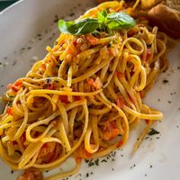 Pasta at Happy Harry's Hideaway in Roatan