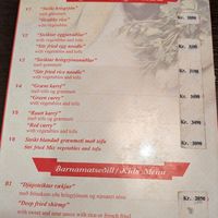 Vegan menu with 6 options! at Krua Siam in Akureyri