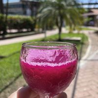 Drago fruit limeade  at Buddha Bowl Belize in San Ignacio