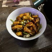 Sticky cauliflower at Buddha Bowl Belize in San Ignacio