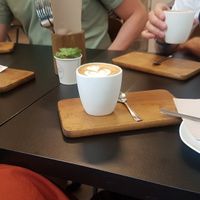 Coffee and cake at Arvo Specialty Coffee (Guggenheim) in Bilbao
