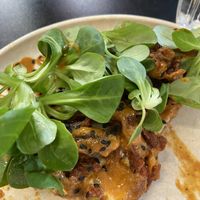 Hummus , sun-dried tomatoes, vegan pesto sandwich🙌😋  at Arvo Specialty Coffee (Guggenheim) in Bilbao