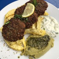 Vegan Bifteki (15,90€)  at Taverna Alpha in Frankfurt