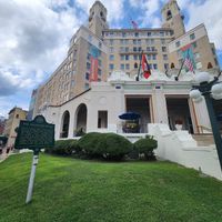 It's located inside of The Arlington Hotel on the Mall floor. You can enter here. at Mamoo's Creamery in Hot Springs
