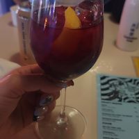 Blueberry spritz at Pizza Coming Soon in Vancouver