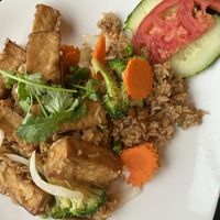 One of the best fried rice I’ve ever had! The chef made sure to make it all vegan, and even let me know that separated utensils were used to ensure the plate was 100% vegan.  at Cashew Thai Cuisine in Seattle