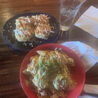 Kimichimichanga and nachos at Kimchichanga in Riverside