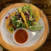Tofu and avocado street taco with salsa at Kimchichanga in Riverside