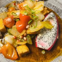 Sweet & sour tofu  at Chaophraya in Aberdeen