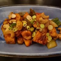 Cashew nut main with tofu at Chaophraya in Aberdeen