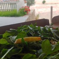 Pizza with a view at Diego Bar Pizzeri Restorant in Dhermi