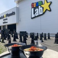 Location right in front of TeamLabs Planets  at Vegan Ramen UZU Tokyo in Tokyo