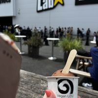 Chocolate ice cream  at Vegan Ramen UZU Tokyo in Tokyo