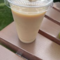 Tea with soymilk (very sweet)  at Vegan Ramen UZU Tokyo in Tokyo