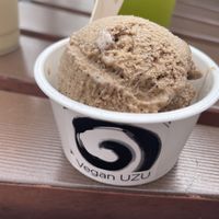 icecream: coffee soybean  at Vegan Ramen UZU Tokyo in Tokyo
