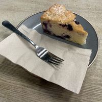 Lemon blueberry cake  at The Haggis Box in Edinburgh