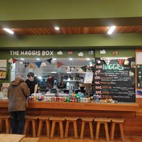 From inside at The Haggis Box in Edinburgh