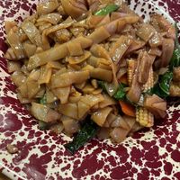 Flat rice noodles with veg and tofu  at Rosa's Thai Cafe - Soho in London