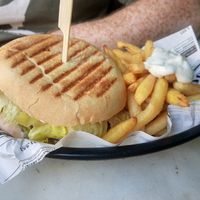 Chicken burger at Vida Cafe in Barcelona