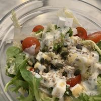 Ensalada con queso vegano  at Vida Cafe in Barcelona