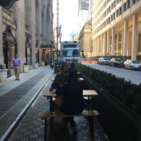 Outdoor seating at Playa Bowls - Park Ave in New York City