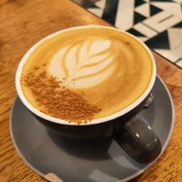 Oat milk chai latte at Caravelle in Barcelona