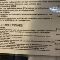 These are the “popular” veggie dishes  at Java in Randwick