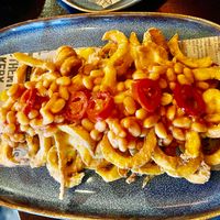 Vegan dirty curly fries at The Old Cross Inn in Blairgowrie