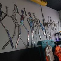 Interior Halloween decorations at The Walrus in Jacksonville