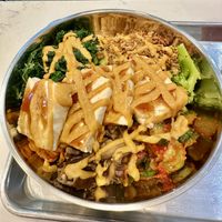 Brown rice base tofu bowl with custom toppings  at Rice Bar - Capitol Gallery in Washington