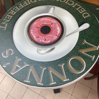 Their tables are cute  at Nonna's Deliciously Different in Swansea