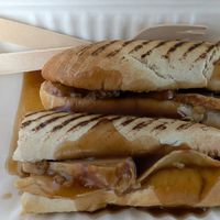 Roast dinner panini at Nonna's Deliciously Different in Swansea