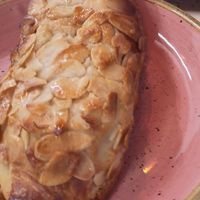 Almond croissant at Nonna's Deliciously Different in Swansea