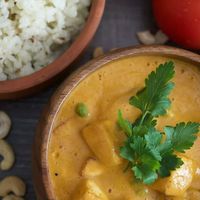Curry at VegeMania by Chef Anthony Gomes in Belgrade