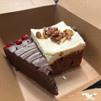 Double chocolate cake and carrot cake at Sunny Side Up - Nordend in Frankfurt