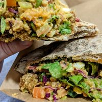 Falafel in pita at Falafel House in Nairobi