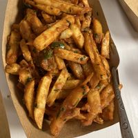 Masala fries   at Falafel House in Nairobi