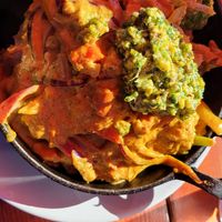 Vegan tikki masala at Picasso Cafe on Paseo in Oklahoma City