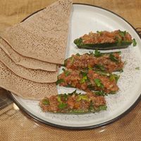 Stuffed jalapenos (not spicy at all) at LeYou Ethiopian in San Jose