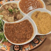 Veggie Combination with butcha salad at LeYou Ethiopian in San Jose