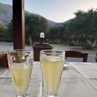 Homemade lemonade at Georgia's Traditional Taverna in Crete