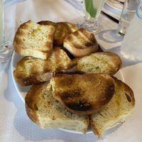 Complimentary bread with oil  at Georgia's Traditional Taverna in Crete