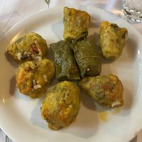 Stuffed Zucchini Flowers with Ricee  at Georgia's Traditional Taverna in Crete