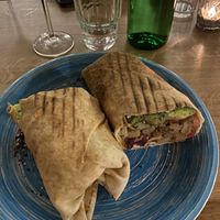 Vegan kebab with added avocado at Falla in Krakow