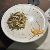 vegan truffle risotto  at Konoba Mondo in Motovun