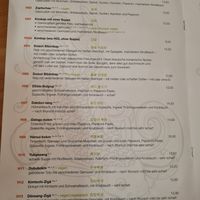 Speisekarte Hauptgerichte at Frau Om Kocht in Wurzburg