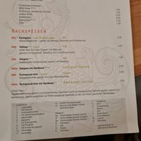Speisekarte Nachspeise at Frau Om Kocht in Wurzburg