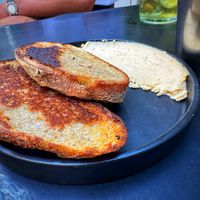 The bread and hummus   at Fifi Almacén in Buenos Aires